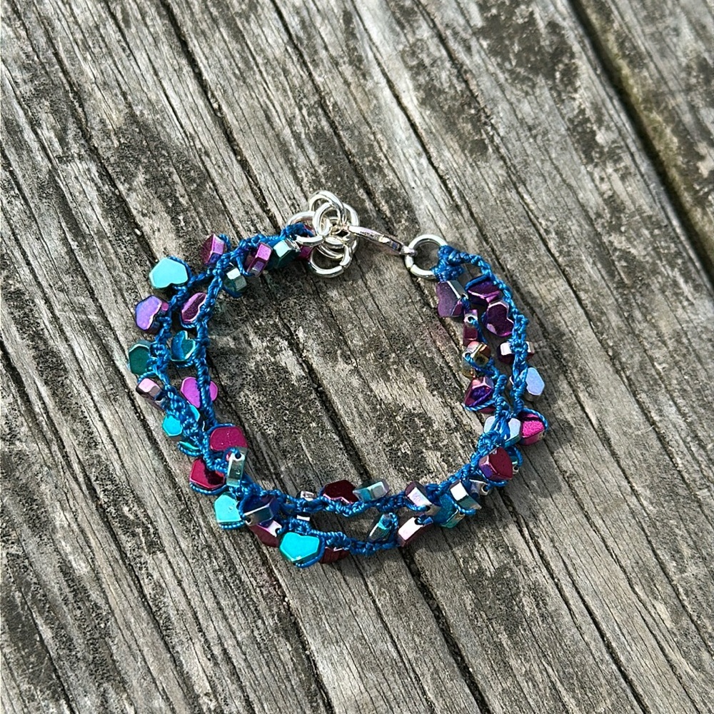 Hematite heart bracelet